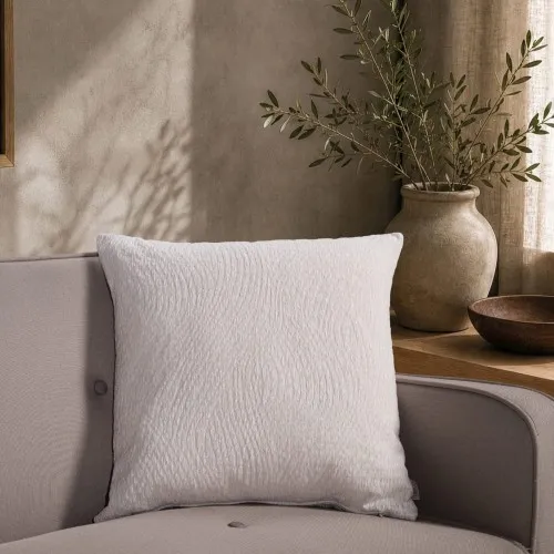 Μαξιλαροθήκη Norman 01 Off White - 50x50cm με γέμιση