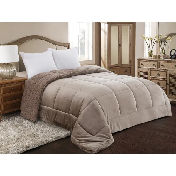 ΚΟΥΒΕΡΤΟΠΑΠΛΩΜΑ ΥΠΕΡΔΙΠΛΟ 220X240 ADAM HOME (805) MOCHA