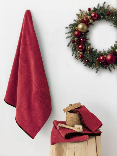 Σετ Πετσετες Towels Collection BROOKLYN RED
