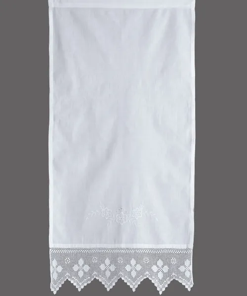 κουρτίνα 6752 (200cm x 50cm) λευκό με τούνελ