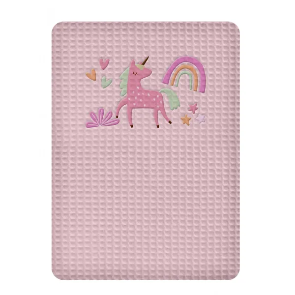 ΚΟΥΒΕΡΤΑ ΠΙΚΕ ΑΓΚΑΛΙΑΣ 80X110 ADAM HOME UNICORN OPAL ROSE