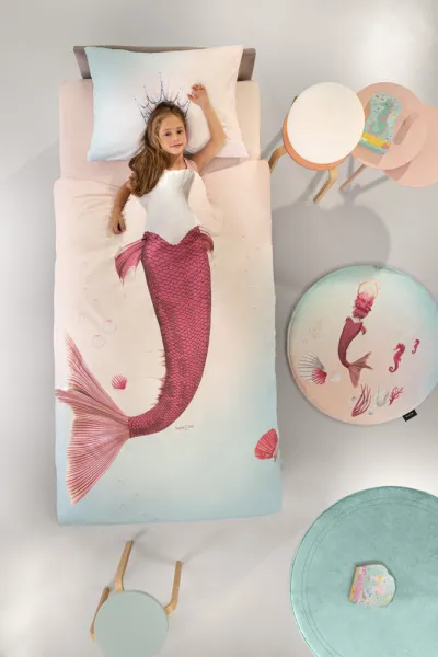 Παπλωματοθήκη & Μαξιλαροθήκη Mermaid Cotton 
