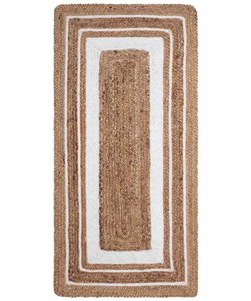 Χαλί γιούτα 1727 (160cm x 230cm) natural/white