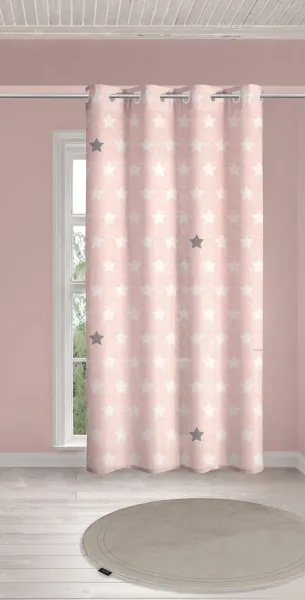 Παιδική & Βρεφική Κουρτίνα Soft-Touch Pirineo Pink με Τρουκς 