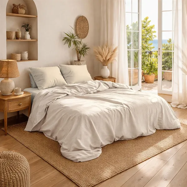 Κουβέρτα Πικέ Μονόχρωμη 325 gr/m² 255x270 Ecru 100% Cotton
