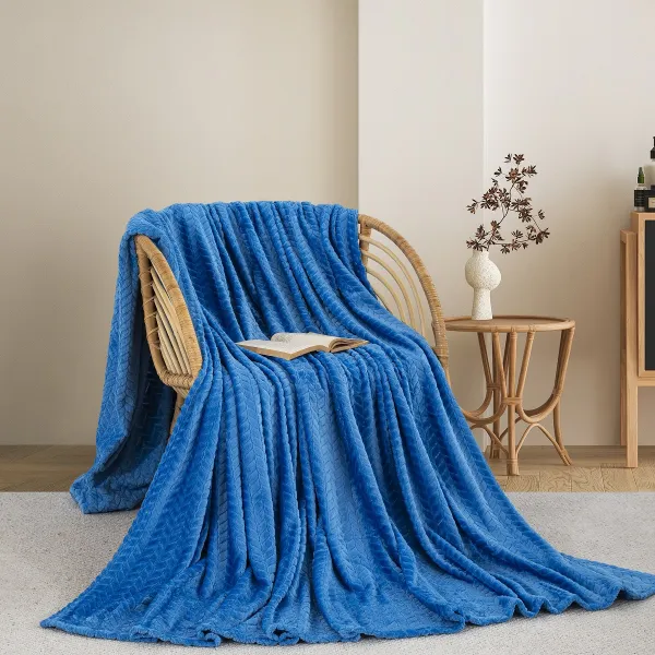 Κουβέρτα Fleece Ημίδιπλη 180x240 cm Μπλε Adam Home