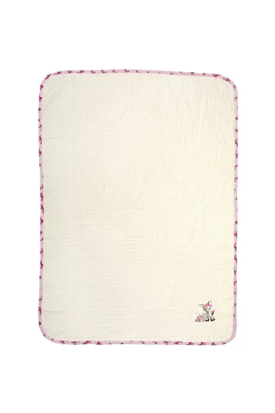 Κουβέρτα Πικέ Με Κέντημα bebe Deer 198 80X110 Ecru-Pink 100% Cotton