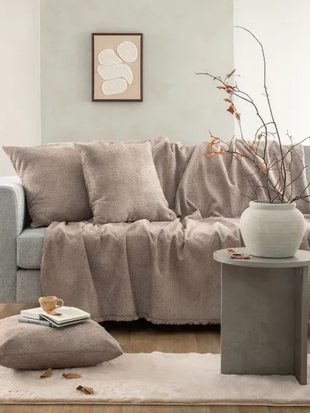 Διακοσμητικη Μαξιλαροθηκη 55x55 NEVA BEIGE