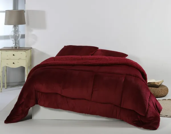 Κουβερτοπάπλωμα solid (220cm x 240cm) burgundy