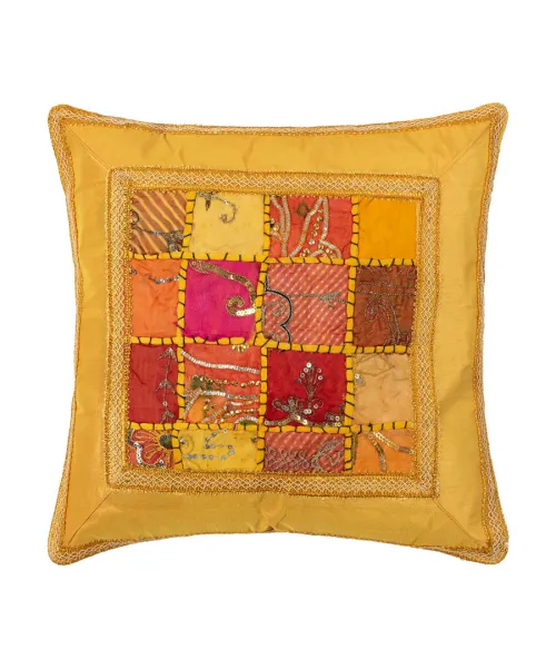 Μαξιλαροθήκη antic με φάσα (60cm x 60cm) κίτρινο