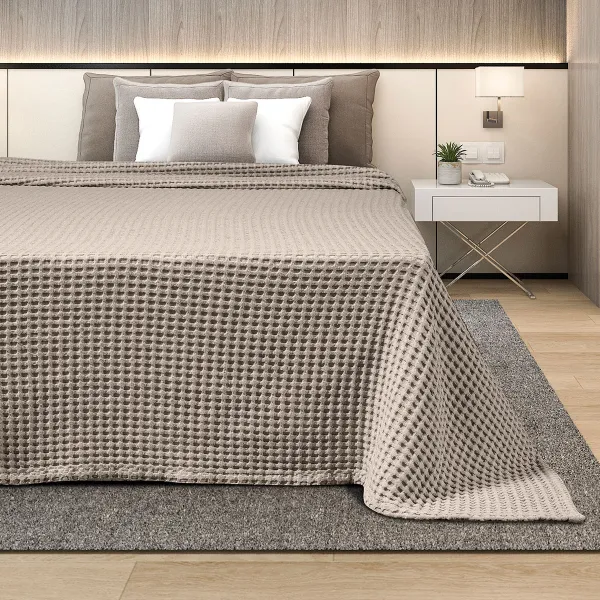 ΚΟΥΒΕΡΤΑ ΠΙΚΕ ΜΟΝΗ 170Χ240 ADAM HOME  BEIGE