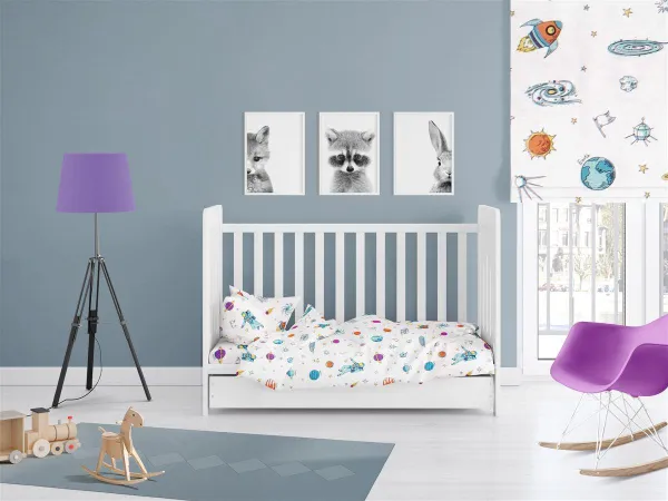 ΠΑΠΛΩΜΑΤΟΘΗΚΗ ΕΜΠΡΙΜΕ bebe Space 188 120X160 White Cotton 100%