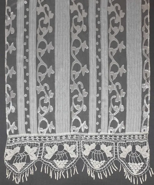 κουρτίνα 014 (160cm x 160cm) λευκό με τιράντα