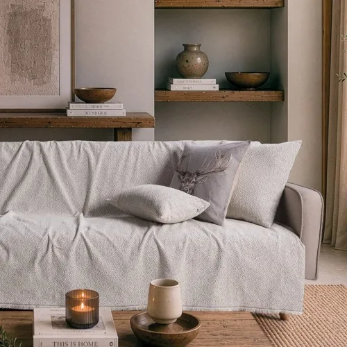 Ριχτάρι Dayton 07 Pearl Grey - Τριθέσιο 180x300cm