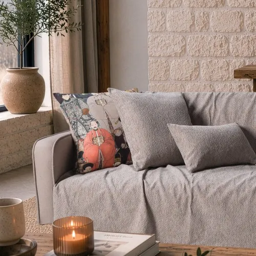 Ριχτάρι Dayton 05 Grey Terracotta - Τριθέσιο 180x300cm
