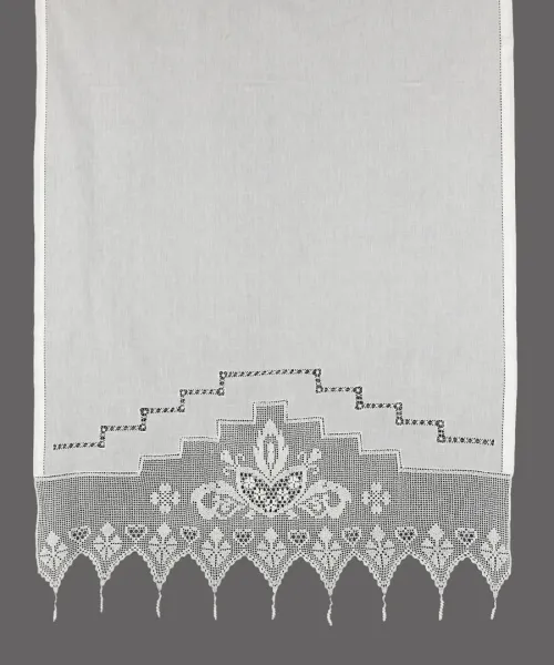 κουρτίνα 075 (90cm x 130cm) λευκό με τούνελ
