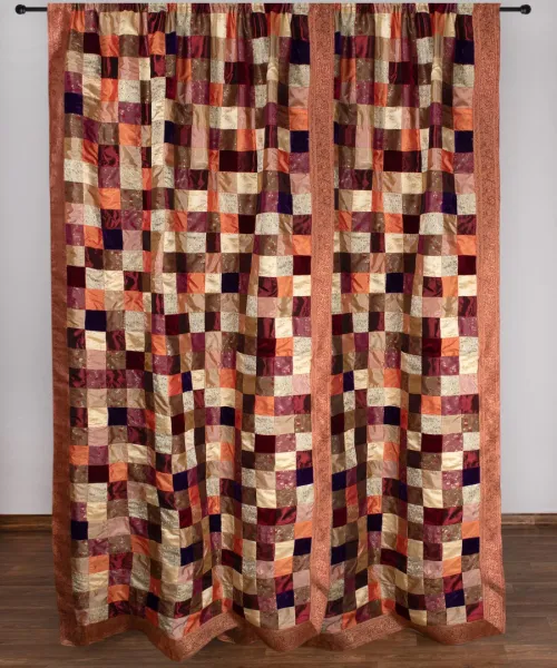 Κουρτίνα 6380 (150cm x 275cm) με τούνελ μπορντώ
