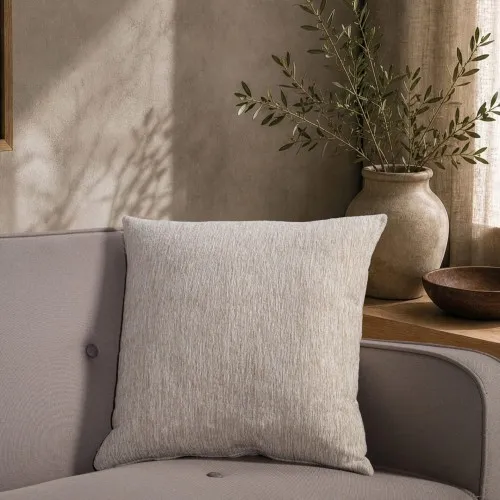 Μαξιλαροθήκη Kent 01 Ivory Cream - 50x50cm με γέμιση