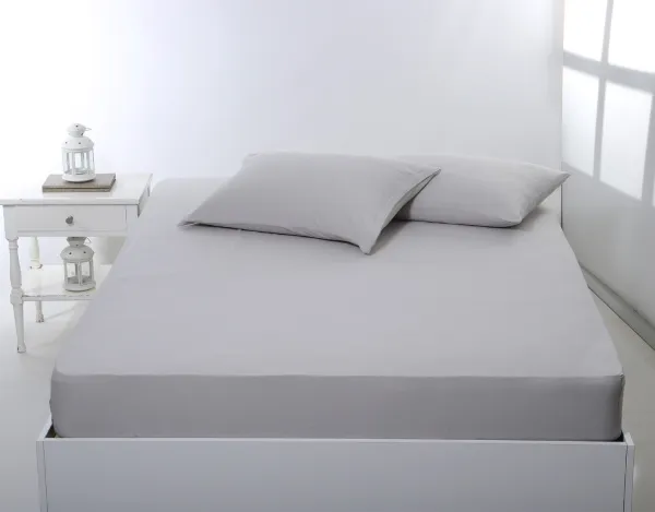 Σεντόνι με λάστιχο jersey (100cm x 200cm + 35cm) light grey