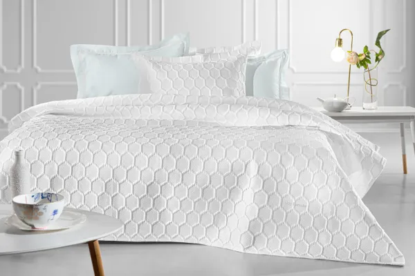 Σετ 3τμχ Κουβερλί Hive White 