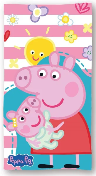 Πετσέτα Θαλάσσης Quick Dry Hasbro Peppa Pig 821 70X140 White-Pink 100% Microfiber