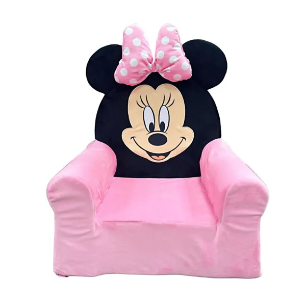 Παιδική Πολυθρόνα Disney Home Minnie Mouse 34x47x48 cm Ροζ/Μαύρο Velboa