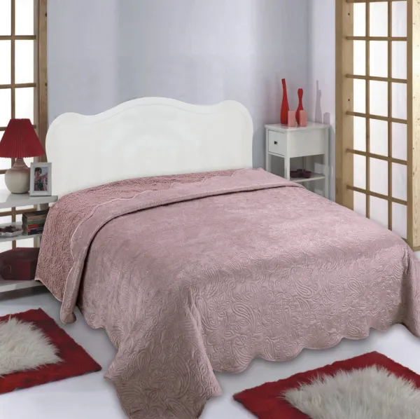 Κουβέρτα βελούδο με sherpa NX2211 (240cm x 260cm) syklamen