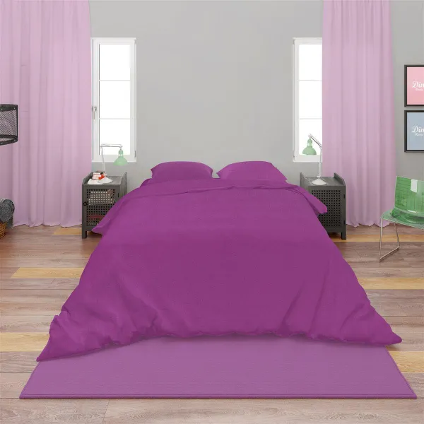 Σεντόνια Σετ 4 τεμ Solid 501 240X270 Dark Magenta 100% Cotton