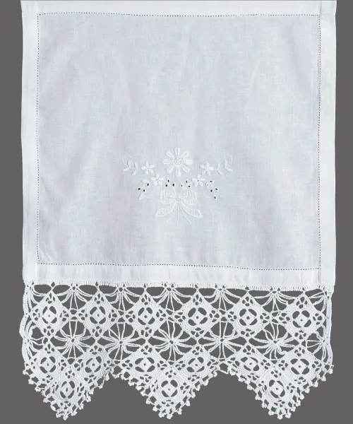 κουρτίνα 6748 (70cm x 120cm) λευκό με τούνελ