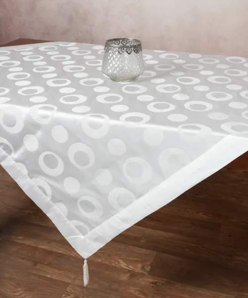 Σατέν καρέ 082 (85cm x 85cm) λευκό