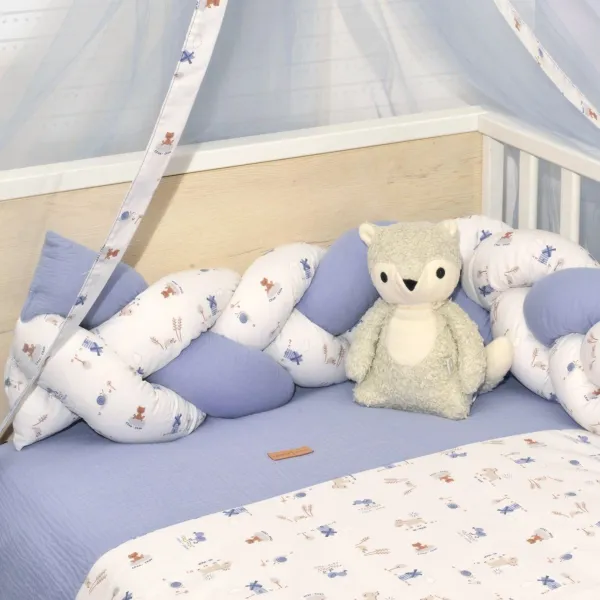 Πλεξούδα Τριπλή Βαμβακερή Design 414 20x200cm με Ειδική Εσωτερική Επένδυση Oliver Baby
