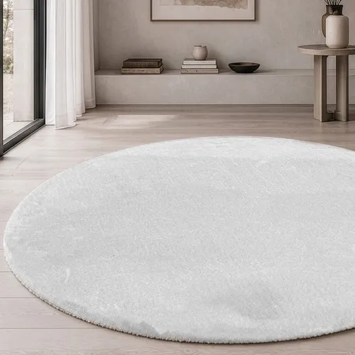 Χαλί Mellow 00 White Ροτόντα - Ροτόντα Φ120 cm