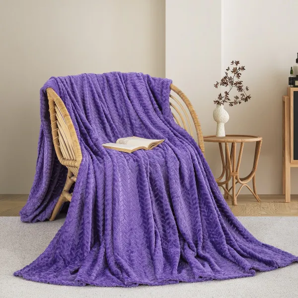 Κουβέρτα Fleece Υπέρδιπλη 220x240 cm Adam Home - Μωβ