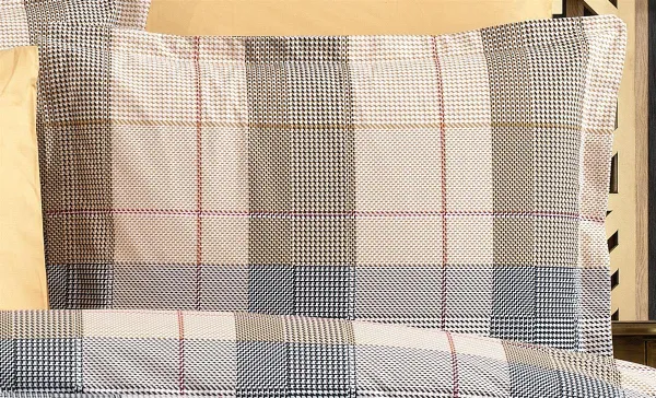 Μαξιλαροθήκη Εμπριμέ Αντιγόνη 340 50X70 Beige 100% Cotton Flannel