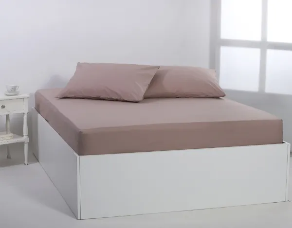 Βαμβακερό σεντόνι essentials (245cm x 267cm) mashroom