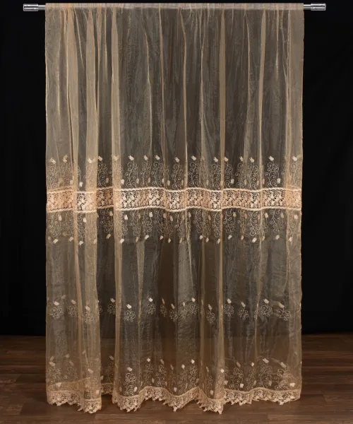 Κουρτίνα MK15 (280cm x 300cm) με τρέσα χρυσή