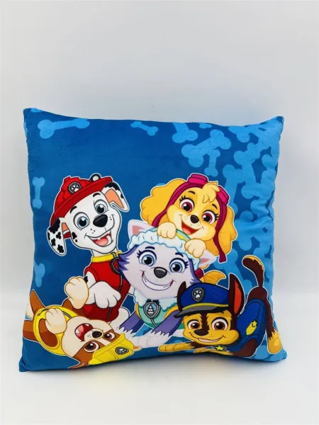 Βελούδινο Μαξιλάρι Nickelodeon Paw Patrol 608 38X38 Blue 100% Velboa