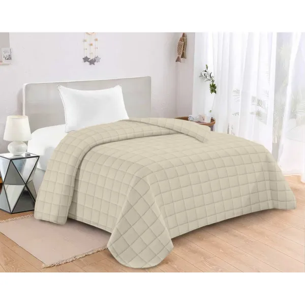 ΚΟΥΒΕΡΛΙ ΚΑΠΙΤΟΝΕ ΜΟΝΟ 160X240 ADAM HOME ANTEL CREAM