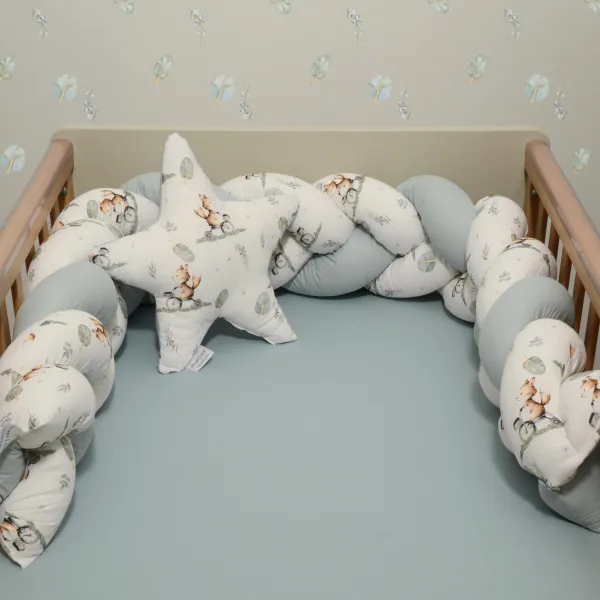 Πλεξούδα Τριπλή Βαμβακερή Design 423 20x200cm με Ειδική Εσωτερική Επένδυση Oliver Baby