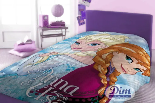 Κουβέρτα Πικέ Disney Frozen Μονή 160x240 cm | 100% Βαμβάκι