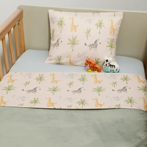 Minky ΝEW Κουβέρτα Λίκνου Διπλής Όψης 75x95 Des.425 Oliver Baby