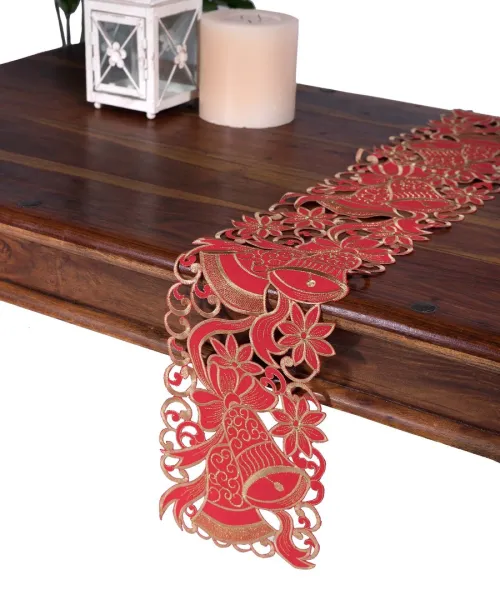 χριστουγεννιάτικη τραβέρσα  (20cm x 150cm) rxh500056 κόκκινο