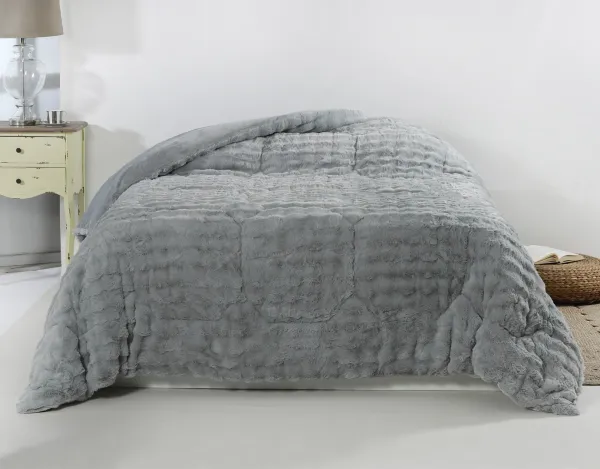 Κουβερτοπάπλωμα burble (220cm x 240cm) γκρί