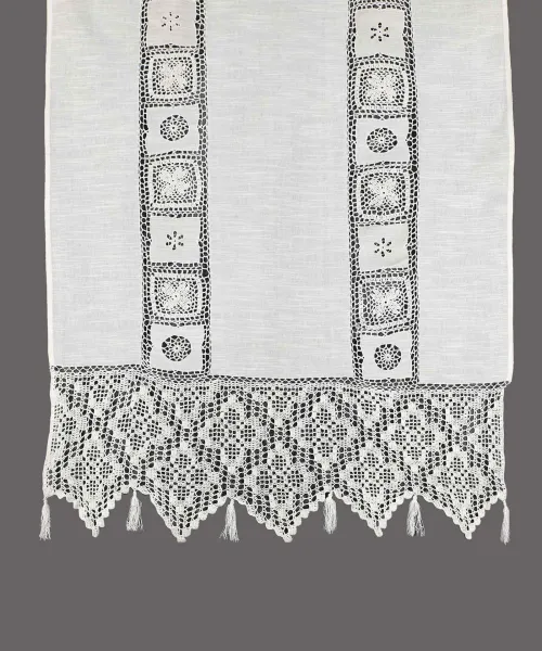 κουρτίνα 426 (200cm x 270cm) λευκό με τιράντες