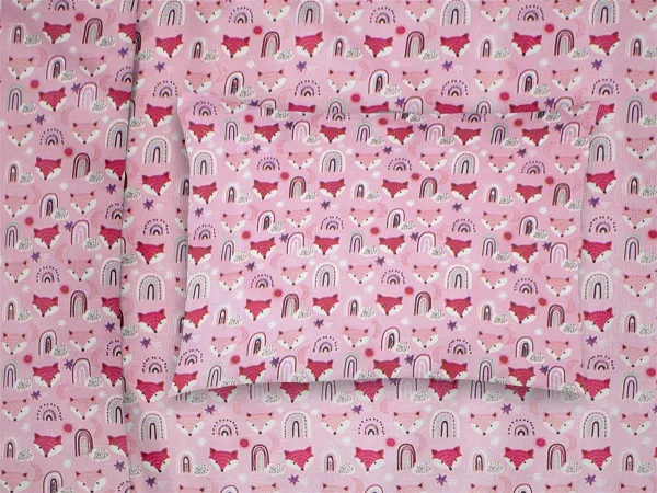 ΜΑΞΙΛΑΡΟΘΗΚΗ ΕΜΠΡΙΜΕ bebe Fox 525 35X45 Pink 100% Cotton