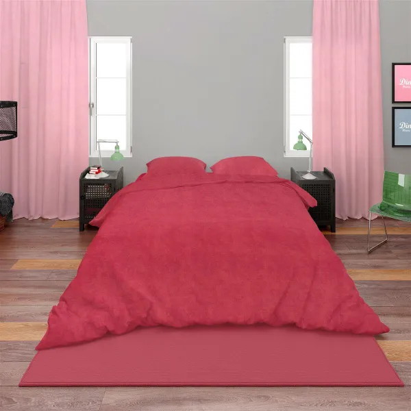 Σεντόνια Σετ 4 τεμ Shadow 23 220X240 Red Cott/Pol 70/30