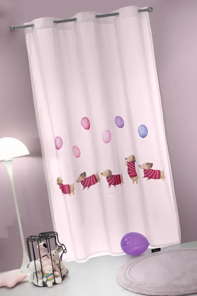Κουρτίνα Soft - Touch Pet Fuchsia με Τρουκς 