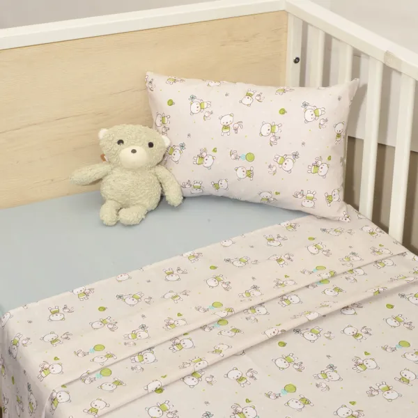 Σεντόνια Κούνιας 3 τεμ. 110x160cm 100% Βαμβάκι Design 213 Oliver Baby