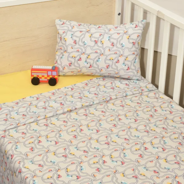 Σεντόνια Κούνιας 3 τεμ. 110x160cm 100% Βαμβάκι Design 214 Oliver Baby