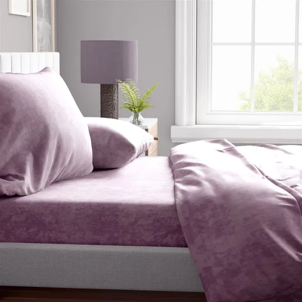 Σεντόνια Σετ 4 τεμ Shadow 25 220X240 Light Purple Cott/Pol 70/30